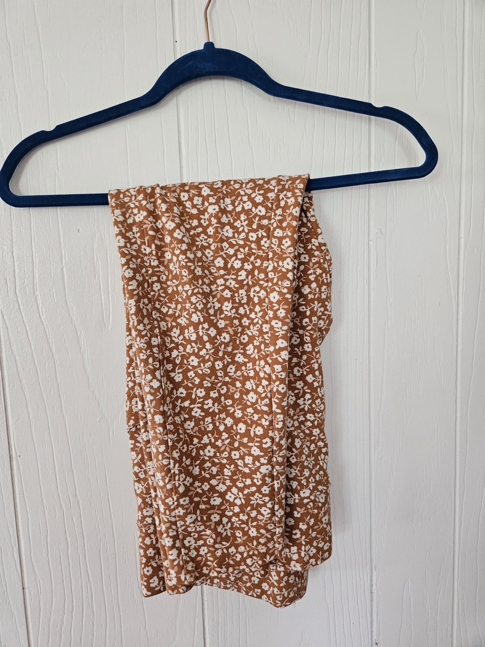 LOFT Floral Leggings in Mustard & White